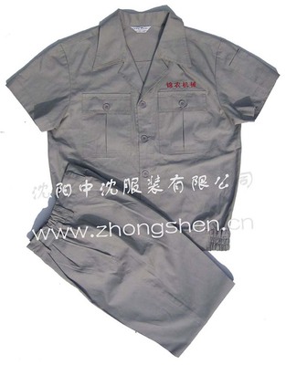 夏季短袖純棉防靜電工作服 吸濕排汗 勞動保護必備工作服