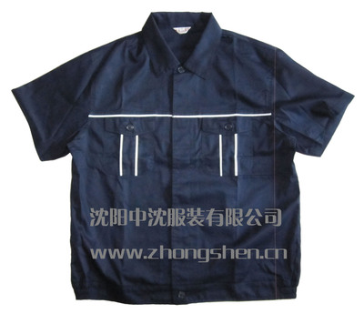 夏季短袖純棉工作服
