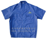 夏季短袖純棉工作服 新華聯(lián)燃?xì)饧兠薰ぷ鞣?防靜電 透氣好 吸濕排汗
