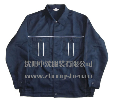 純棉長袖加密厚料春秋裝工作服