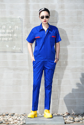 夏季短袖滌棉防靜電工作服