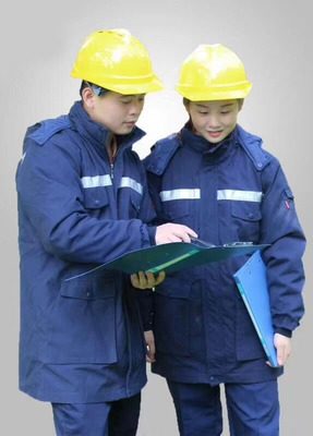 純棉防靜電、防油、防水、防污中長(zhǎng)款棉服