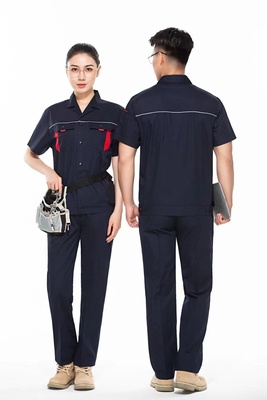 夏季短袖反光牙工作服