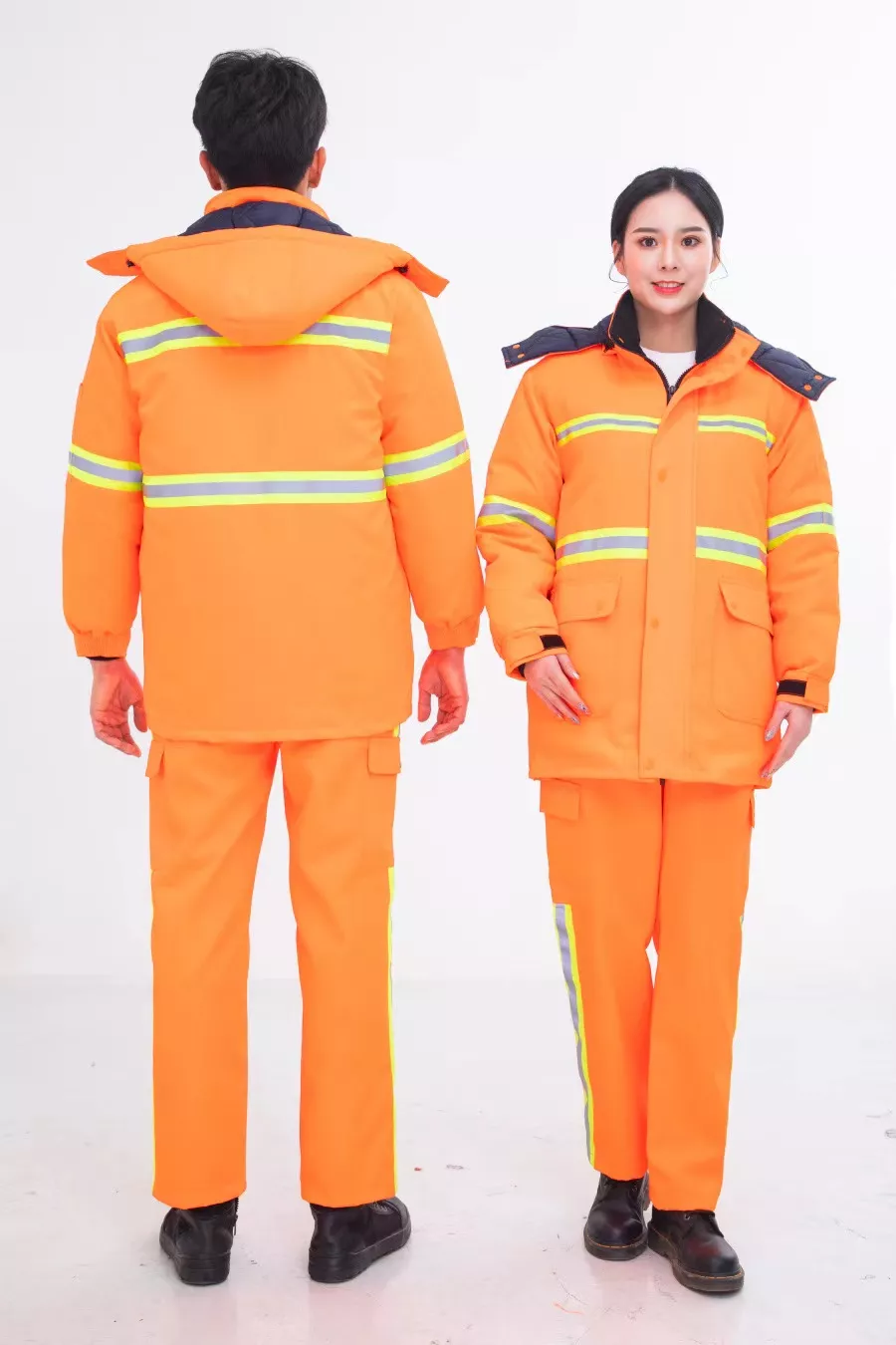 桔色环卫系列反光条七件套,沈阳环卫工作服,沈阳中沈服装有限公司